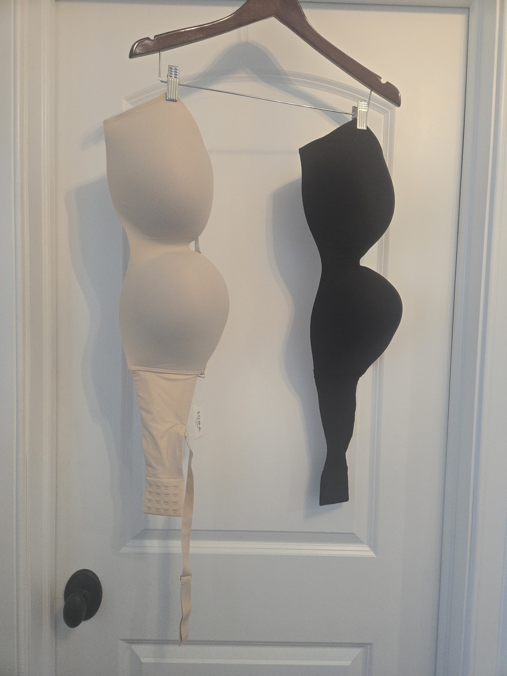 Soma Strapless Adhesive Backless Bras in Nude and Black